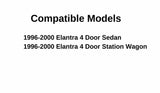 Driver Left Side Front Door Window Door Glass Compatible with Hyundai Elantra 1996-2000 Models