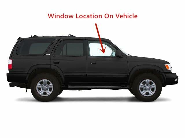 Passenger Right Side Front Door Window Door Glass Compatible with Toyota 4Runner 4 Door SUV 1996-2002 Models