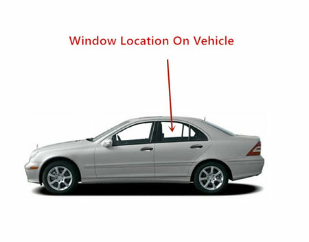 Driver Left Side Rear Door Window Door Glass Compatible with Mercedes Benz C230 C240 C320 C32AMG C55AMG 4 Door Sedan 2001-2005 Models