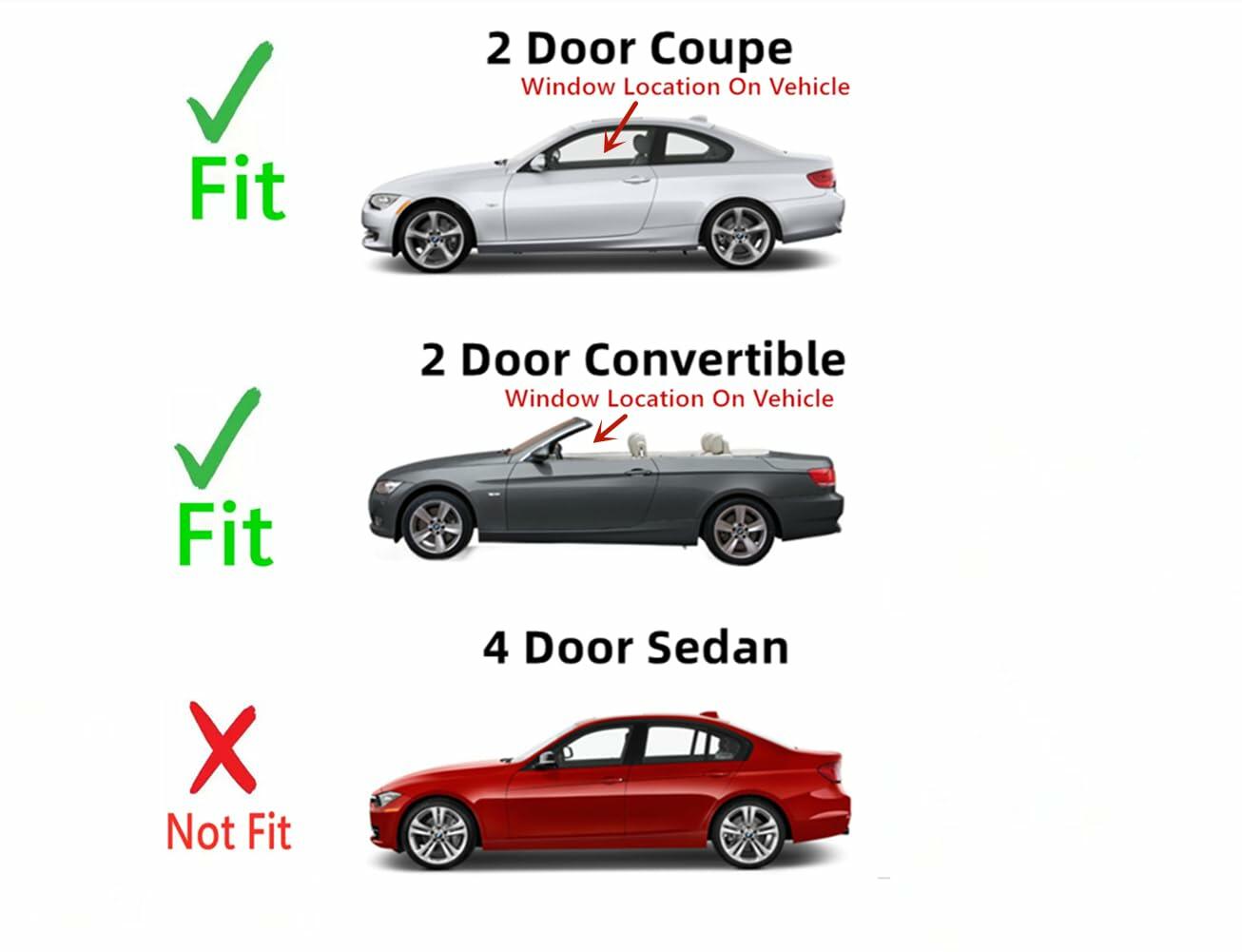 Driver Left Side Door Window Door Glass Compatible with BMW M3 323ci 325ci 328ci 330ci 2 Door Coupe/Convertible 2000-2006 Models