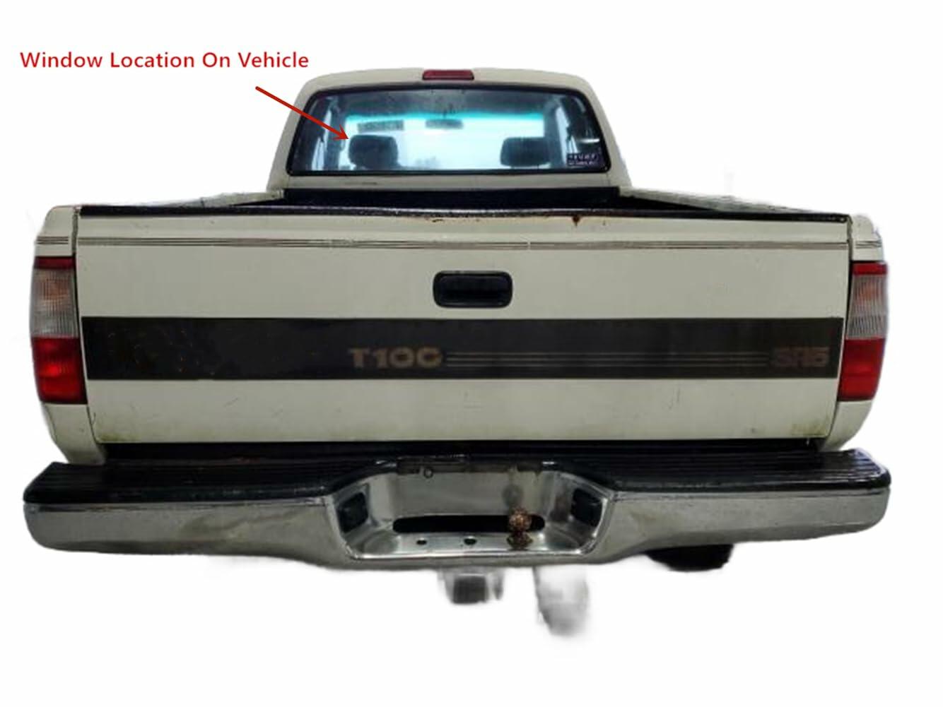 Back Window Back Glass Stationary Compatible with Toyota T100 Pickup 1993-1998 Models