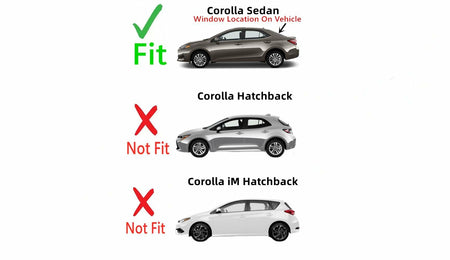 Heated Back Window Back Glass Compatible with Toyota Corolla 4 Door Sedan 2014-2019 Models