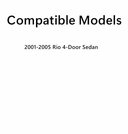 Passenger Right Side Rear Door Window Door Glass Compatible with Kia Rio 4 Door Sedan 2001-2005 Models