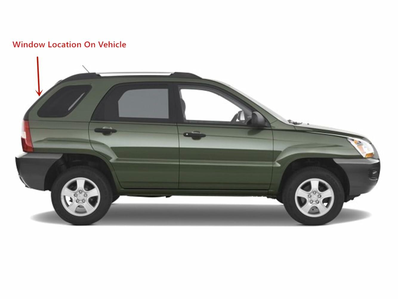 Heated Back Tailgate Window Back Glass Compatible with Kia Sportage 2005-2010 Models