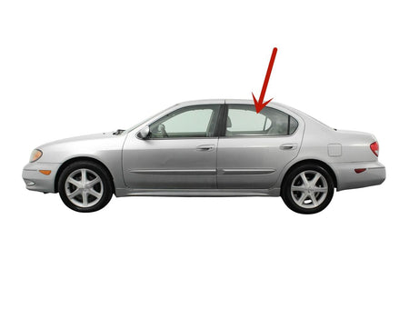 Tempered Driver Left Side Rear Door Window Door Glass Compatible with Nissan Maxima 2001-2003 / Infiniti I30 I35 2000-2004 Models