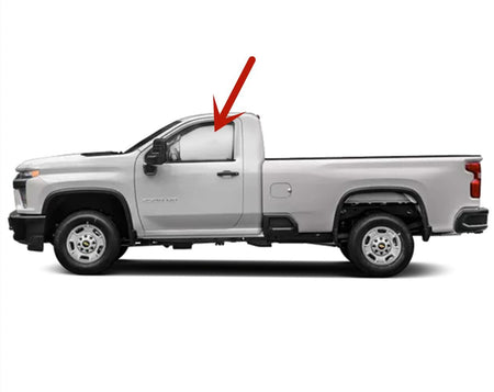 Tempered Driver Left Side Door Window Door Glass Compatible with Chevrolet Silverado 2500 3500 2020-2026 GMC Sierra 2500 3500 2020-2026 2-Door Standard Cab Pickup Models