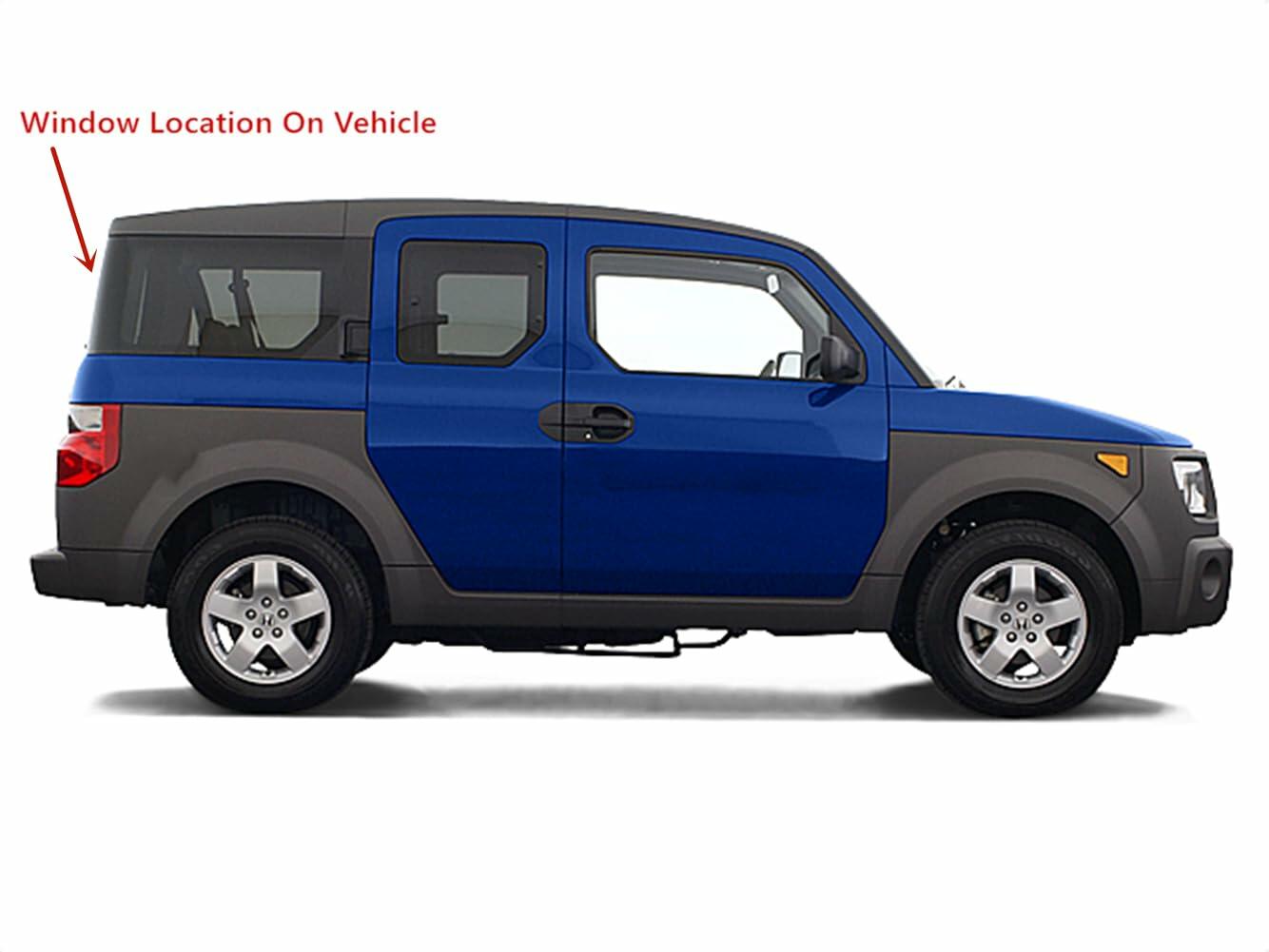 Heated Back Tailgate Window Back Glass Compatible with Honda Element 2003-2011 Models