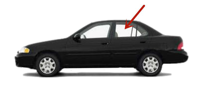 Driver Left Side Rear Door Window Door Glass Compatible with Nissan Sentra 4 Door Sedan 2000-2006 Models