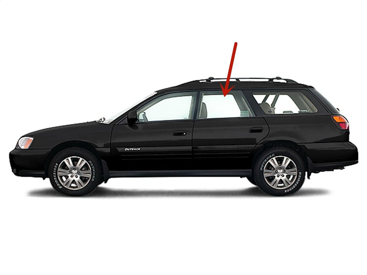 Tempered Driver Left Side Rear Door Window Door Glass Compatible with Subaru Outback / Legacy 4 Door Wagon 2000-2004 Models (Not For Ouback Wagon Sport)
