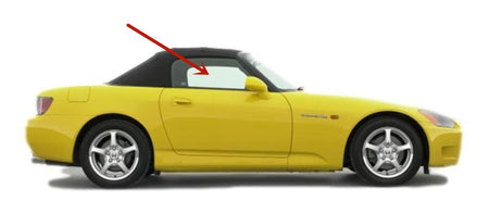 Passenger Side Right Door Window Door Glass Compatible with Honda S2000 2000-2009 Models