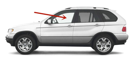 Driver Left Side Front Door Window Door Glass Compatible with BMW X5 2000-2006 Models