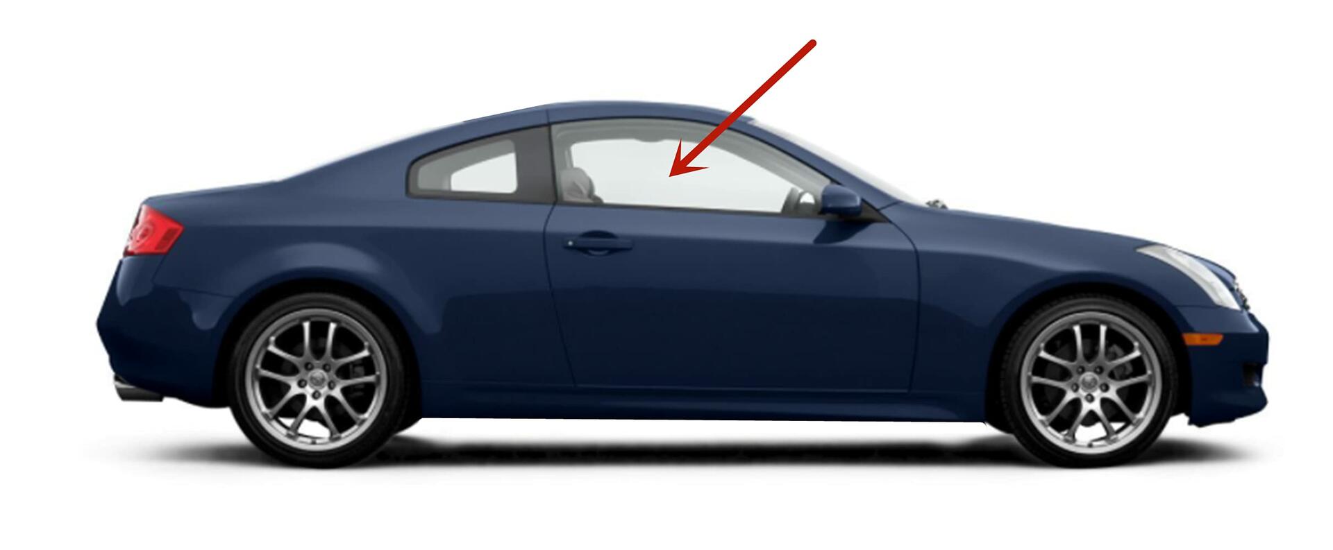 Passenger Right Side Door Window Door Glass Compatible with Infiniti G35 2 Door Coupe 2003-2007 Models