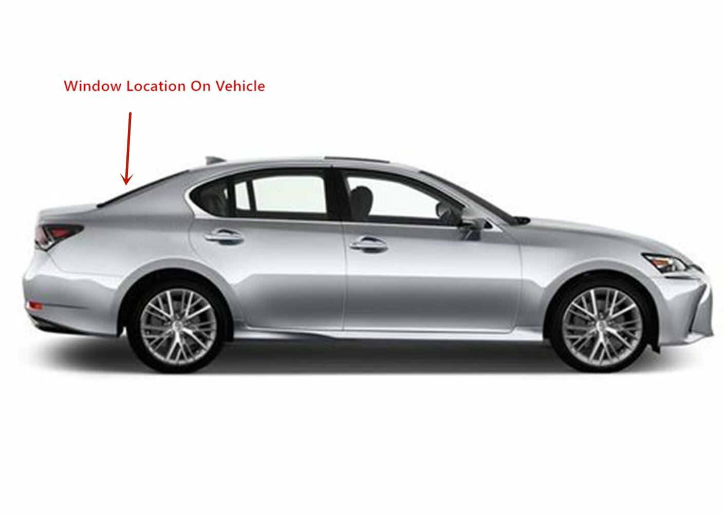 Heated Back Window Back Glass Compatible with Lexus GS350 2013-2020 Models