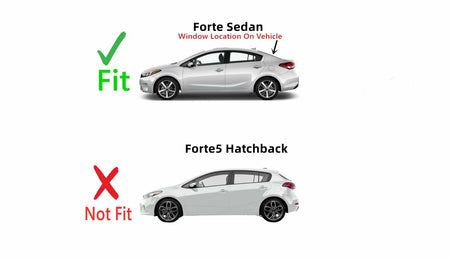Heated Back Window Back Glass Compatible with Kia Forte 4 Door Sedan 2014-2018 Models