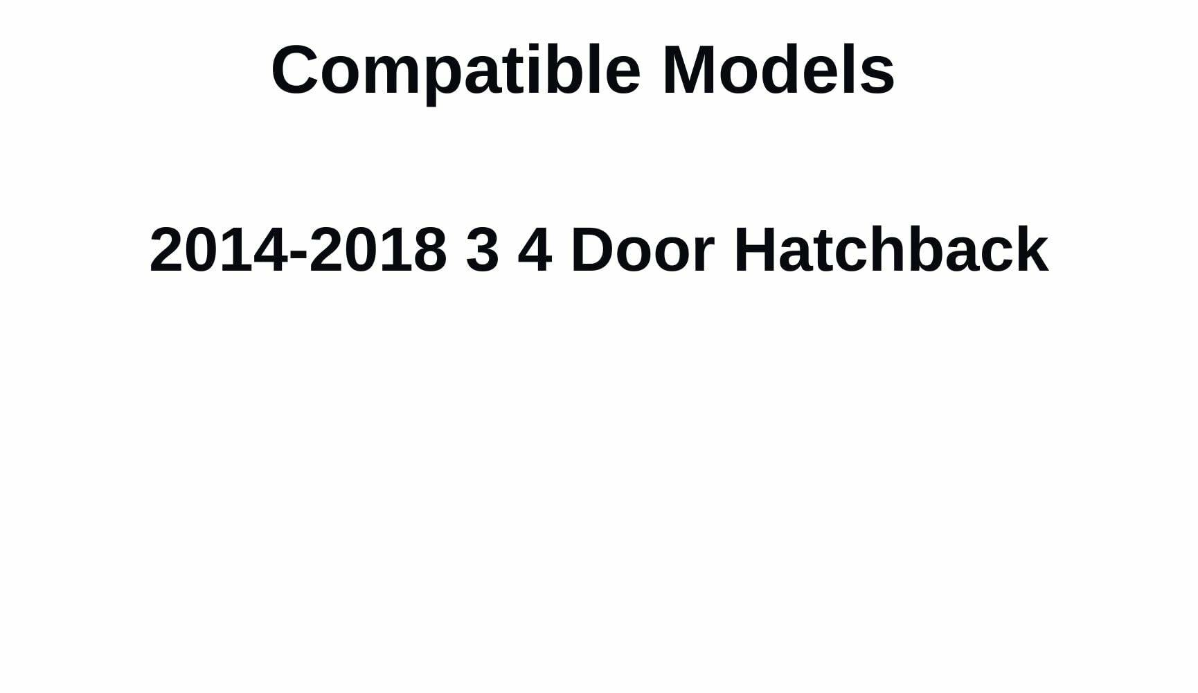 Heated Back Window Back Glass Compatible with Mazda 3 4 Door Hatchback 2014-2018 Models