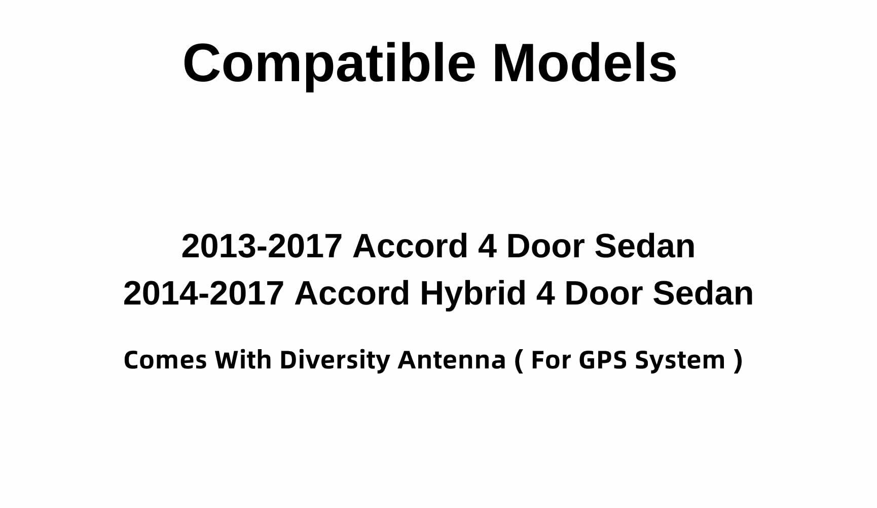Heated Back Window Back Glass Compatible with Honda Accord 4 Door Sedan 2013-2017 Models