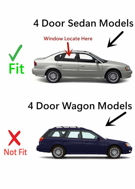 Passenger Right Side Rear Door Window Door Glass Compatible with Subaru Legacy/Outback 4 Door Sedan 2000-2004 Models