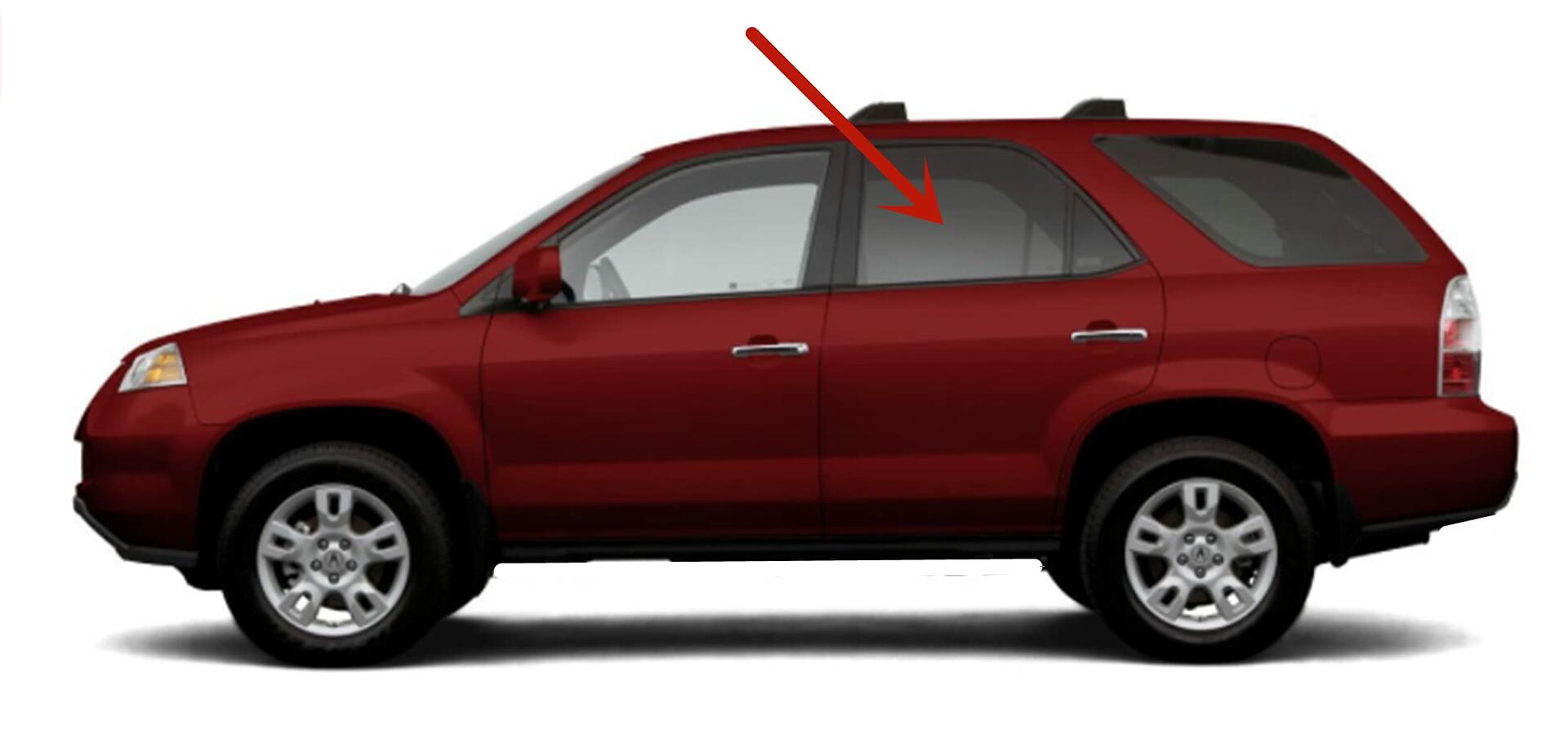 Driver Left Side Rear Door Window Door Glass Compatible with Acura MDX 2001-2006 Models