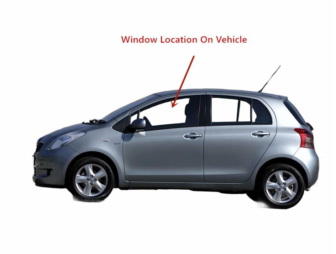 Driver Left Side Front Door Window Door Glass Compatible with Toyota Echo 4 Door Sedan 2000-2005 Models/Toyota Yaris 4 Door Hatchback 2004-2005 Models