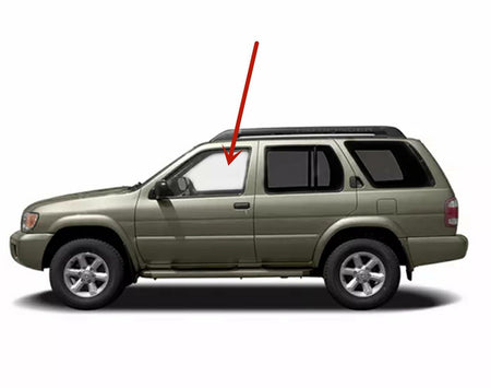 Driver Left Side Front Door Window Door Glass Compatible with Nissan Pathfinder/Infiniti QX4 1996-2004 Models (Not For Pathfinder Armada)