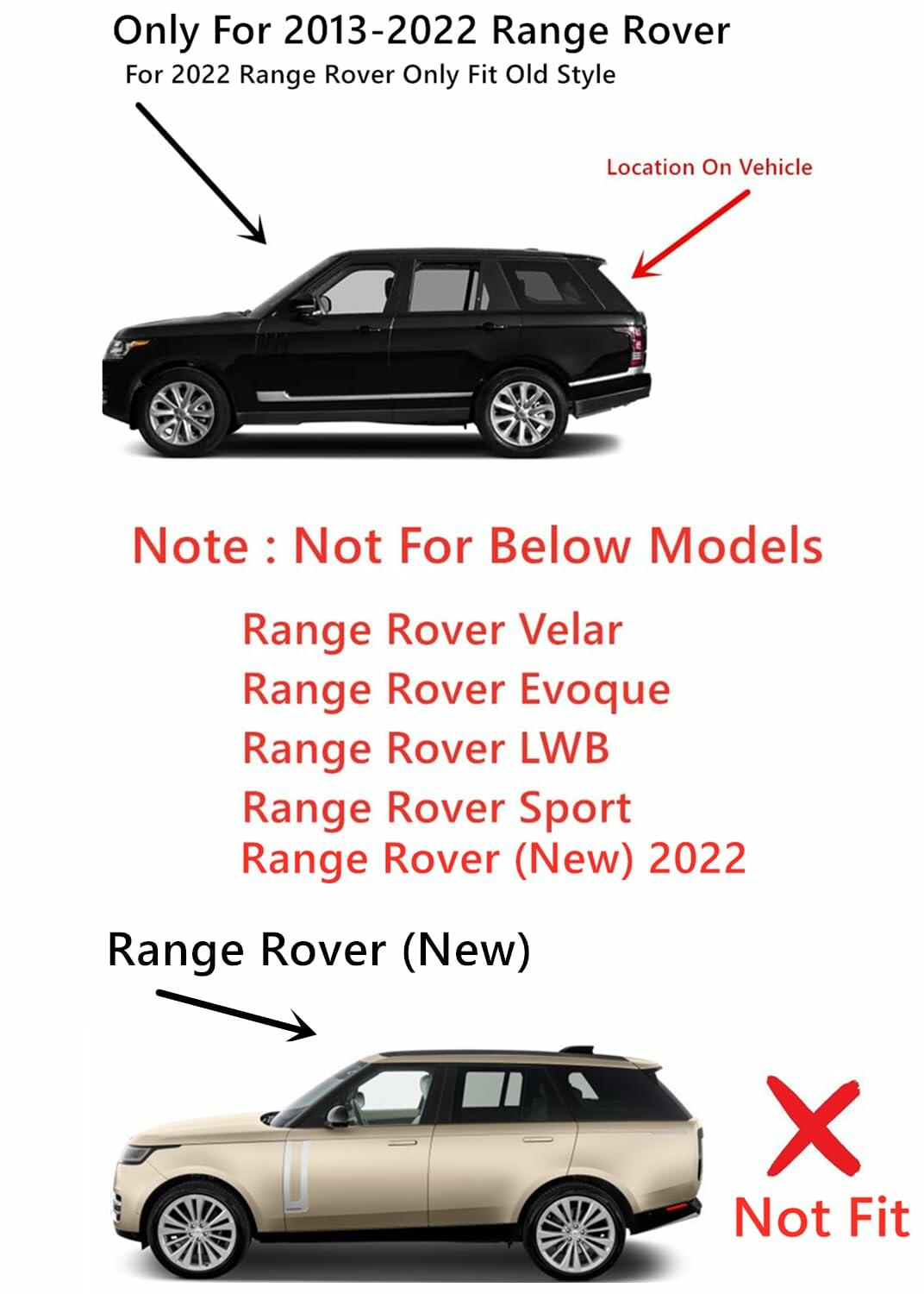 Heated Back Tailgate Window Back Glass Compatible with Land Rover Range Rover 2013-2022 Models
