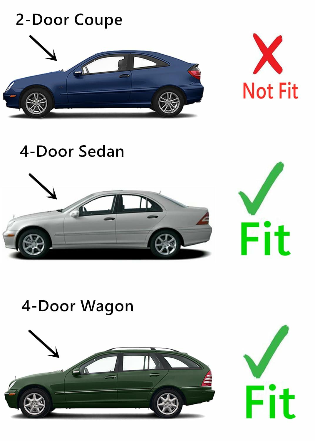 Driver Left Side Front Door Window Door Glass Compatible with Mercedes Benz C230 / C240 / C32 AMG / C320 / C55 AMG 4 Door Sedan/Wagon 2001-2005 Models