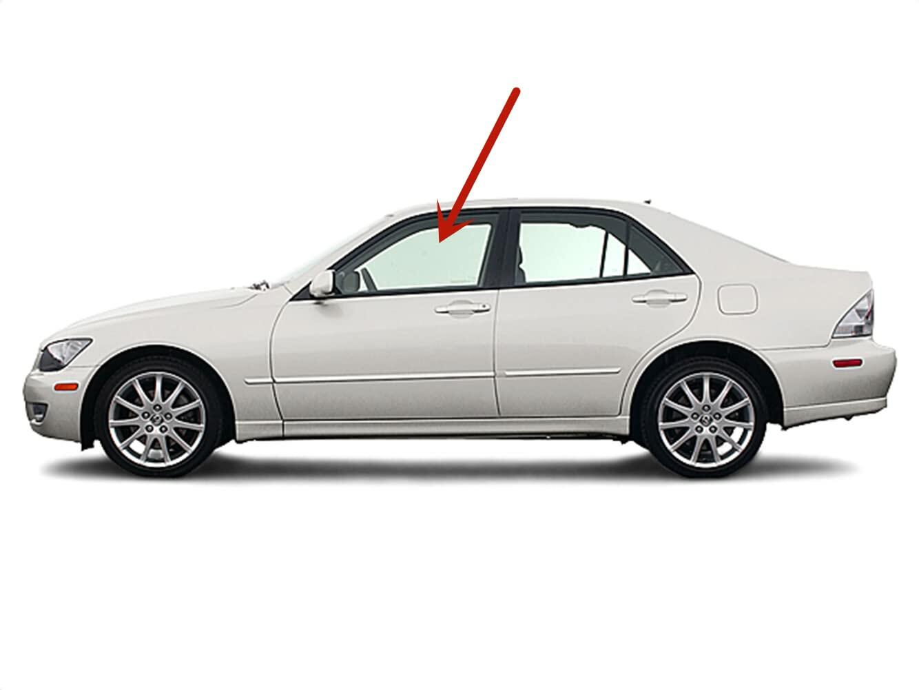 Tempered Driver Left Side Front Door Window Door Glass Compatible with Lexus IS 300 2001-2005 Models