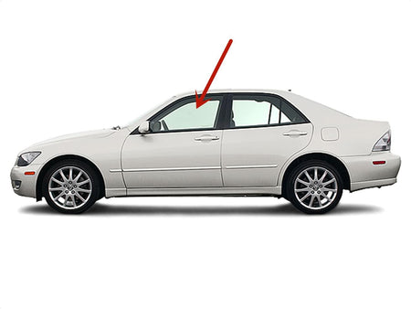 Tempered Driver Left Side Front Door Window Door Glass Compatible with Lexus IS 300 2001-2005 Models