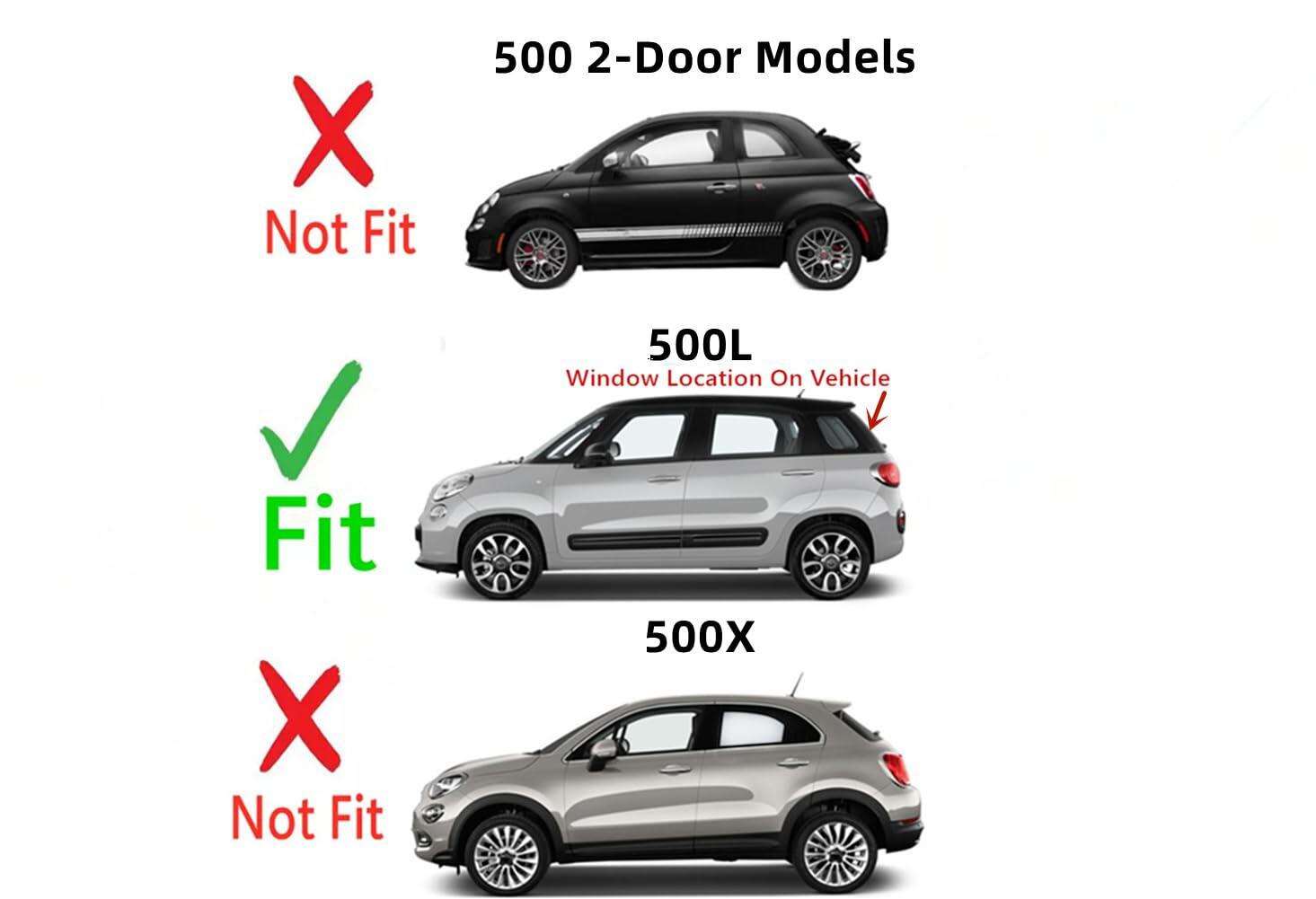 Heated Back Window Back Glass Compatible with Fiat 500L/Chrysler 500L 2014-2021 Models