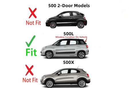 Heated Back Window Back Glass Compatible with Fiat 500L/Chrysler 500L 2014-2021 Models