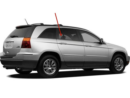 Passenger Right Side Rear Vent Window Vent Glass Compatible with Chrysler Pacifica 2004-2008 Models