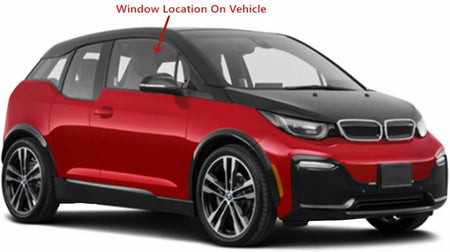 Passenger Right Side Front Door Window Door Glass Compatible with BMW i3 4 Door Hatchback 2014-2020 Models