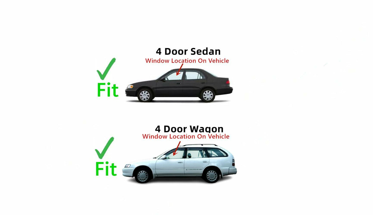 Driver Left Side Front Door Window Door Glass Compatible with Toyota Corolla 1993-1997 Models