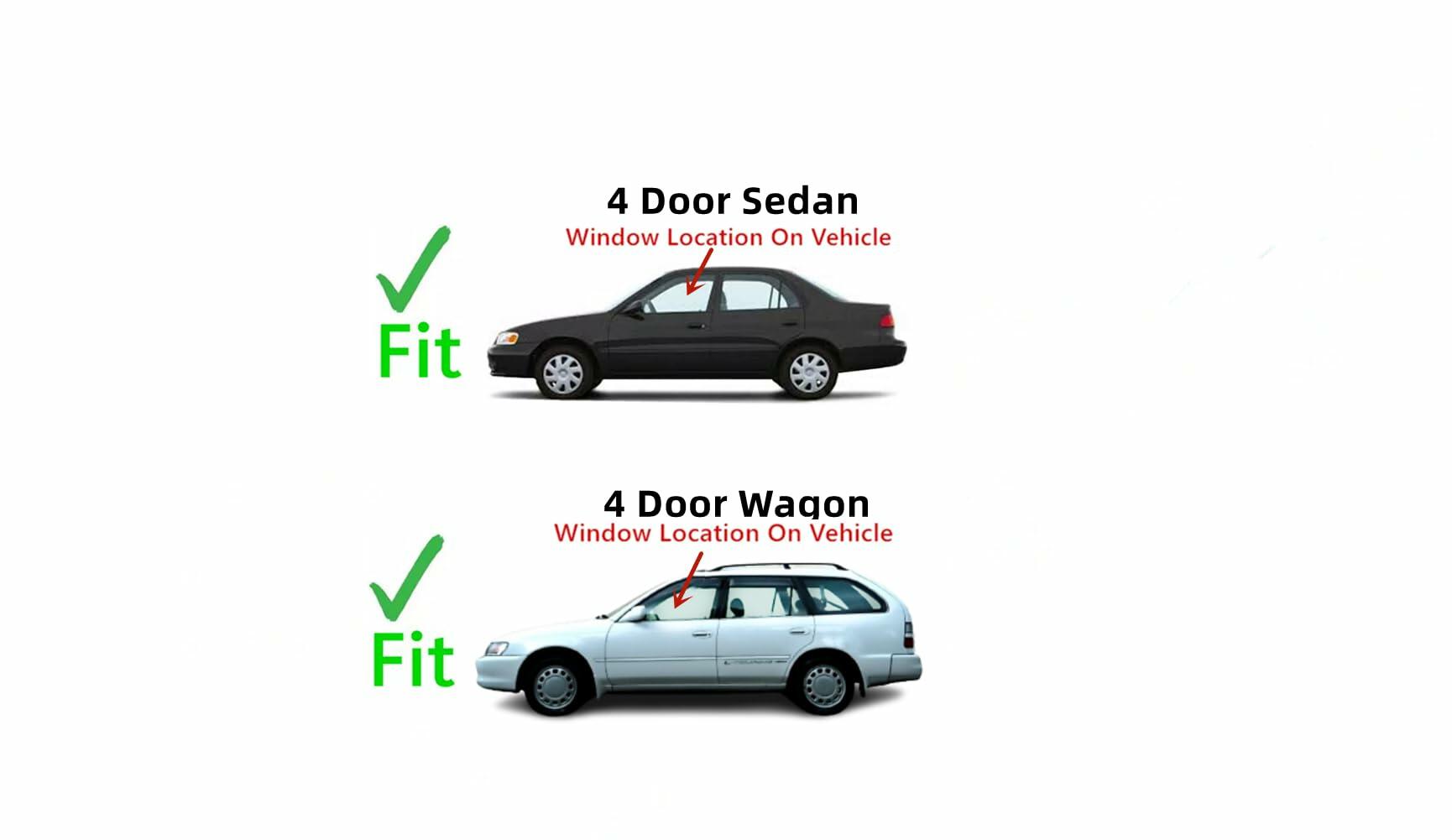 Driver Left Side Front Door Window Door Glass Compatible with Toyota Corolla 1993-1997 Models