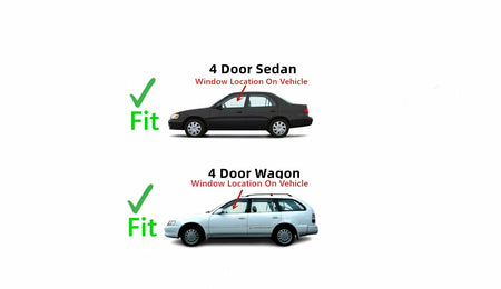 Driver Left Side Front Door Window Door Glass Compatible with Toyota Corolla 1993-1997 Models