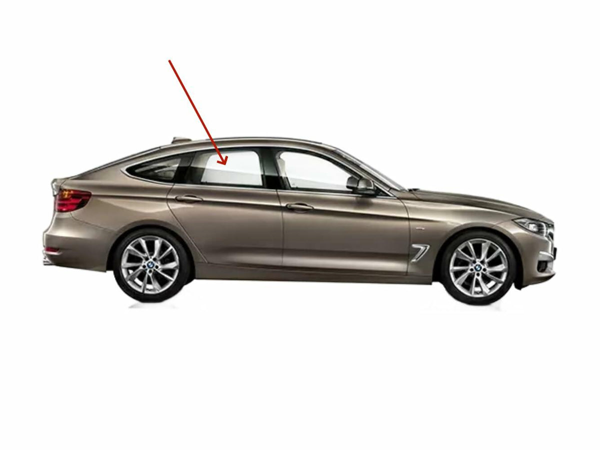 Passenger Right Side Rear Door Window Glass Compatible with BMW 328iGT / 335iGT / 340iGT / 330iGT 4 Door Hatchback 2014-2019 Models