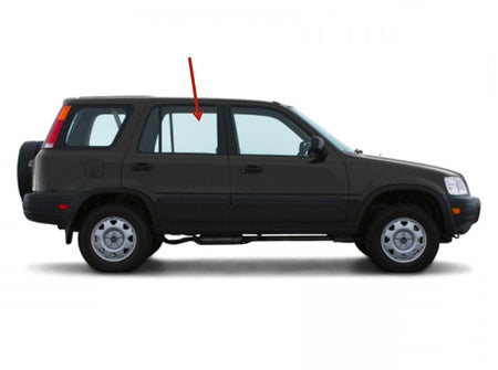 Passenger Right Side Rear Door Window Door Glass Compatible with Honda CR-V 1997-2001 Models