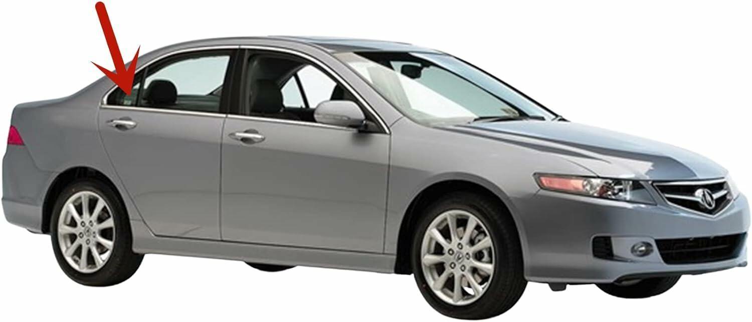 Passenger Right Side Rear Vent Window Vent Glass Compatible with Acura TSX 2004-2008 Models Glass Only