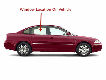Passenger Right Side Rear Door Window Door Glass Compatible with Volkswagen Passat 1998-2005 Models