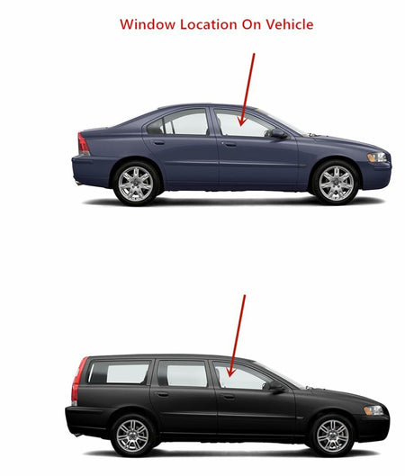 Passenger Right Side Front Door Window Door Glass Compatible with Volvo S60 2001-2009 Models/Volvo XC70 V70 2001-2007 Models