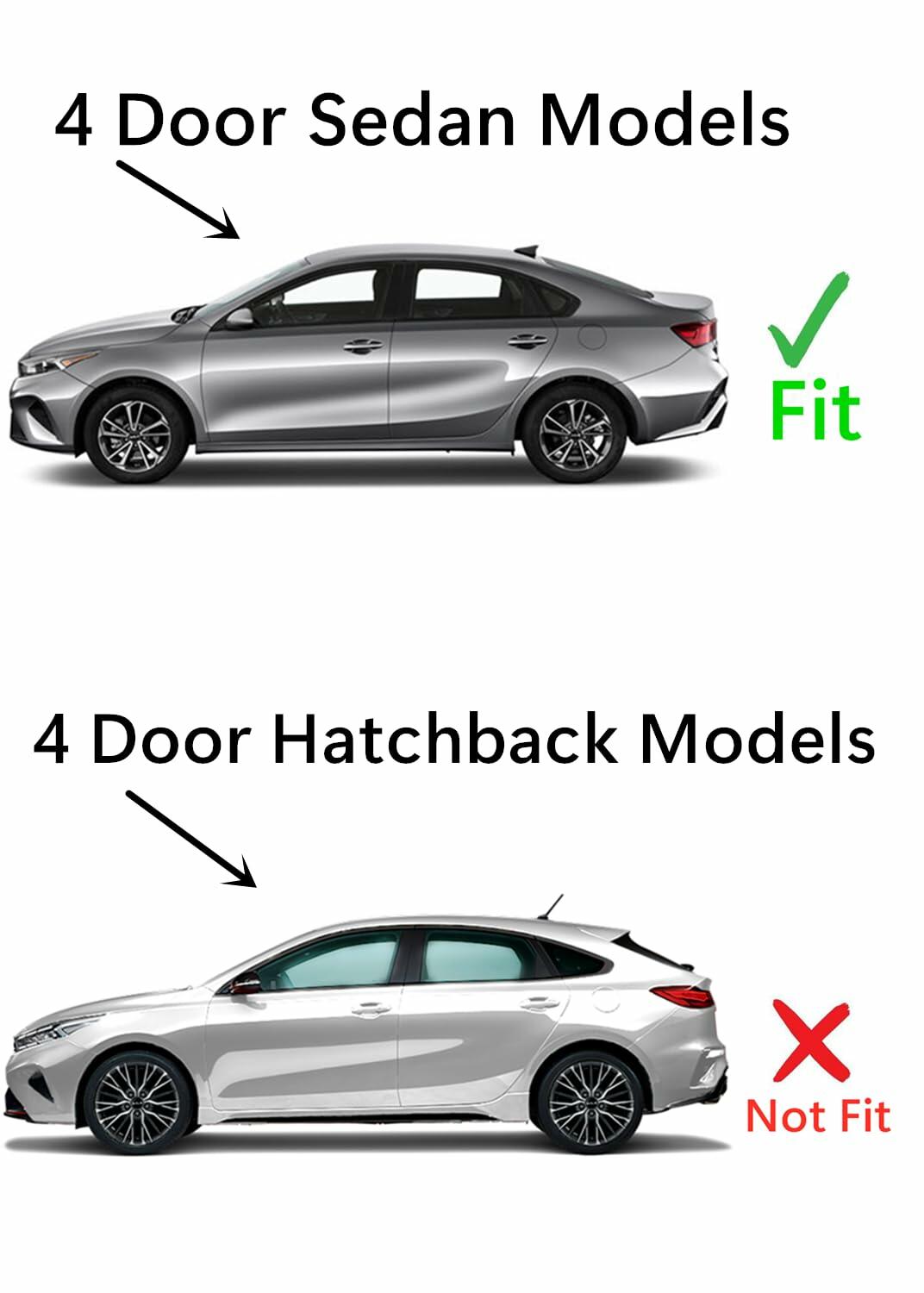 Driver Left Side Front Door Window Door Glass Compatible with Kia Forte 2019-2024 4-Door Sedan Models