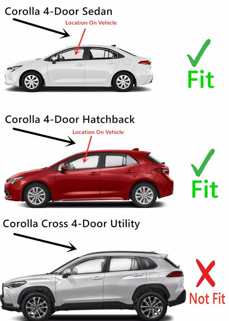 Driver Left Side Front Door Window Door Glass Compatible with Toyota Corolla 4 Door Hatchback 2019-2026 / Corolla 4 Door Sedan 2020-2026 Models