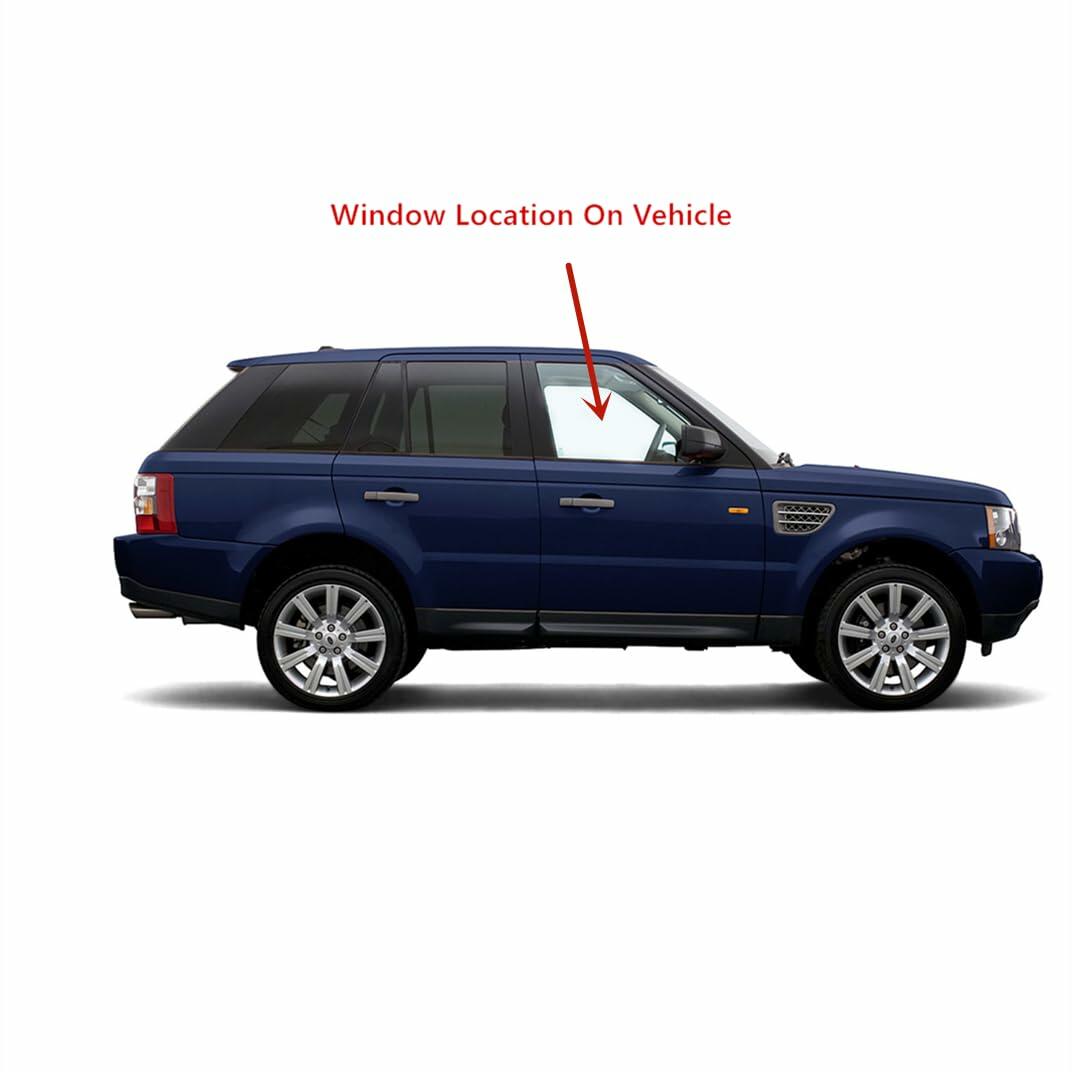 Passenger Right Side Front Door Window Door Glass Compatible with Range Rover Sport 2006-2013 Models