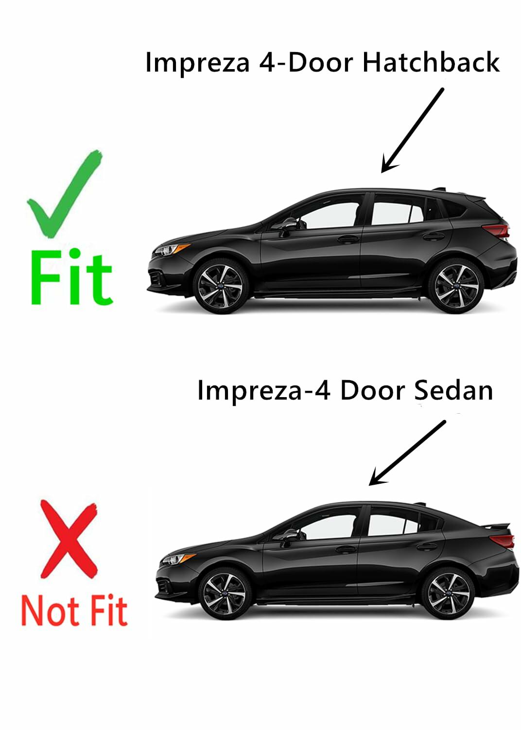 Driver Left Side Rear Door Window Door Glass Compatible with Subaru Impreza 4 Door Hatchback 2017-2023 Models