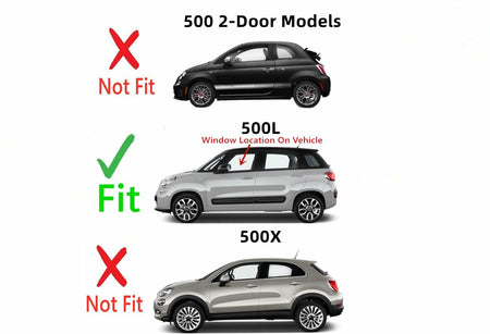 OEM Driver Left Side Front Door Window Door Glass Compatible with Fiat/Chrysler 500L 2014-2021 Models