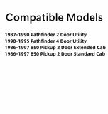 Driver Left Side Front Door Window Door Glass Compatible with Nissan Pathfinder 1987-1995 Models/Nissan 850 Pickup 1986-1997 Models
