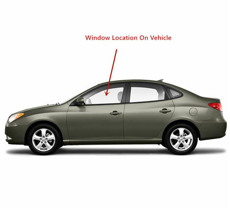 Driver Left Side Front Door Window Door Glass Compatible with Hyundai Elantra 4 Door Sedan 2007-2010 Models