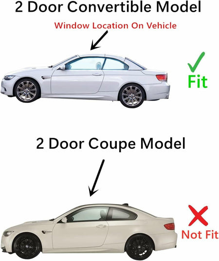 Tempered Driver Left Side Door Window Door Glass Compatible with BMW 328i 335i 335is M3 2 Door Convertible 2007-2013 Models