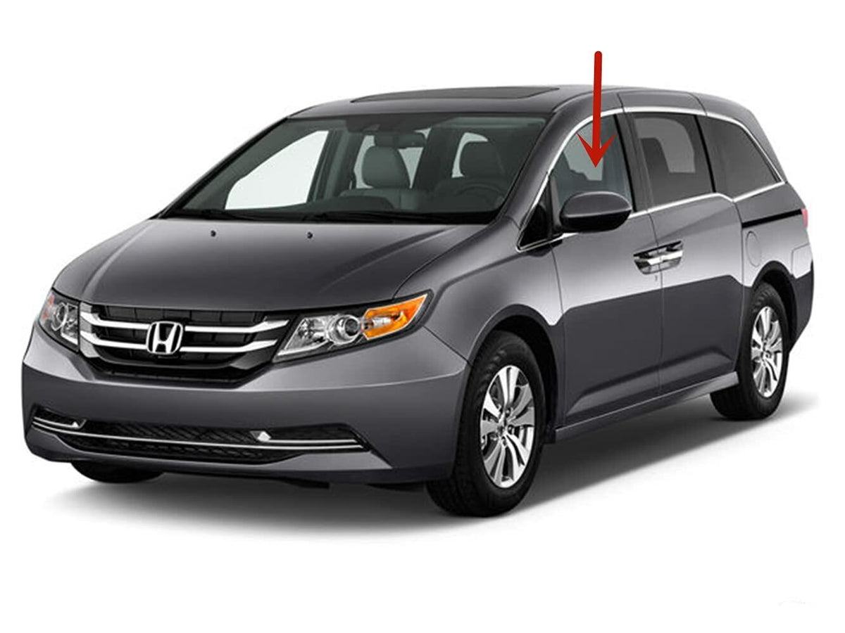 Driver Left Side Front Door Window Door Glass Compatible with Honda Odyssey 2011-2017 Models