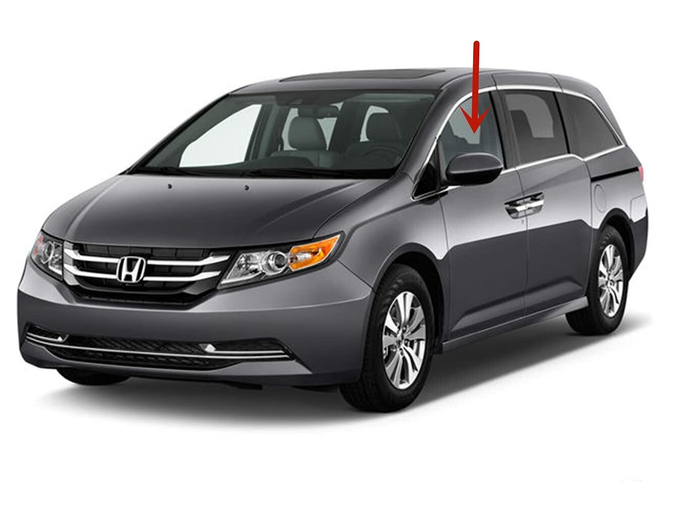 Driver Left Side Front Door Window Door Glass Compatible with Honda Odyssey 2011-2017 Models